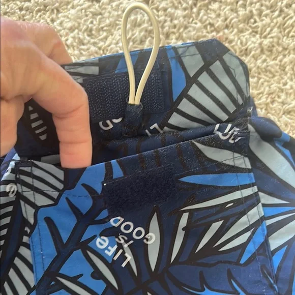 Life Is Good Blue Tropic-Inspired Swim Trunks Size Medium - Picture 4 of 6